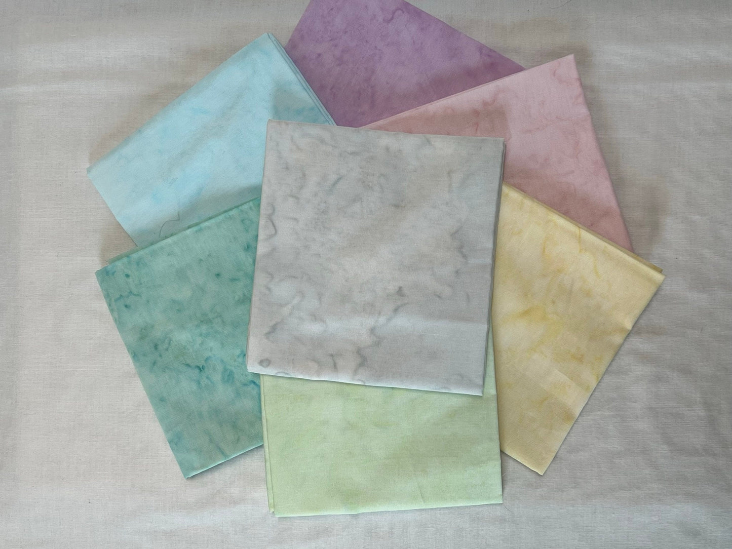 Pastel - Hoffman 1895 Watercolor Batiks | JUMBO Fat Quarter Mini-Bundle (7 colors) | Curated by Ruby Crown Studio