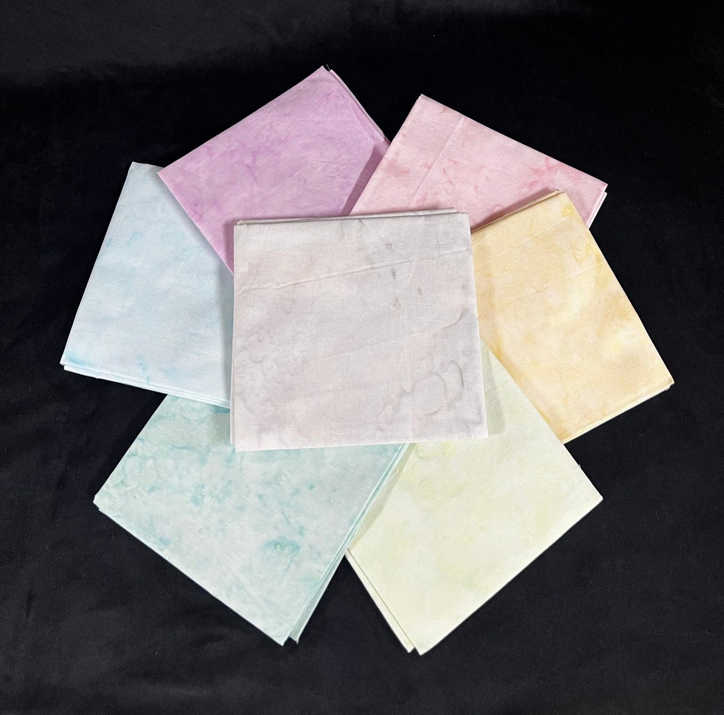 Pastel - Hoffman 1895 Watercolor Batiks | JUMBO Fat Quarter Mini-Bundle (7 colors) | Curated by Ruby Crown Studio