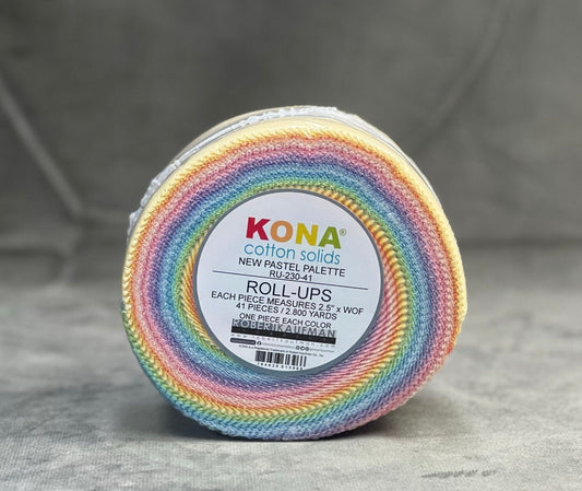 Kona - Cotton Solids - Jelly Roll - Pastel