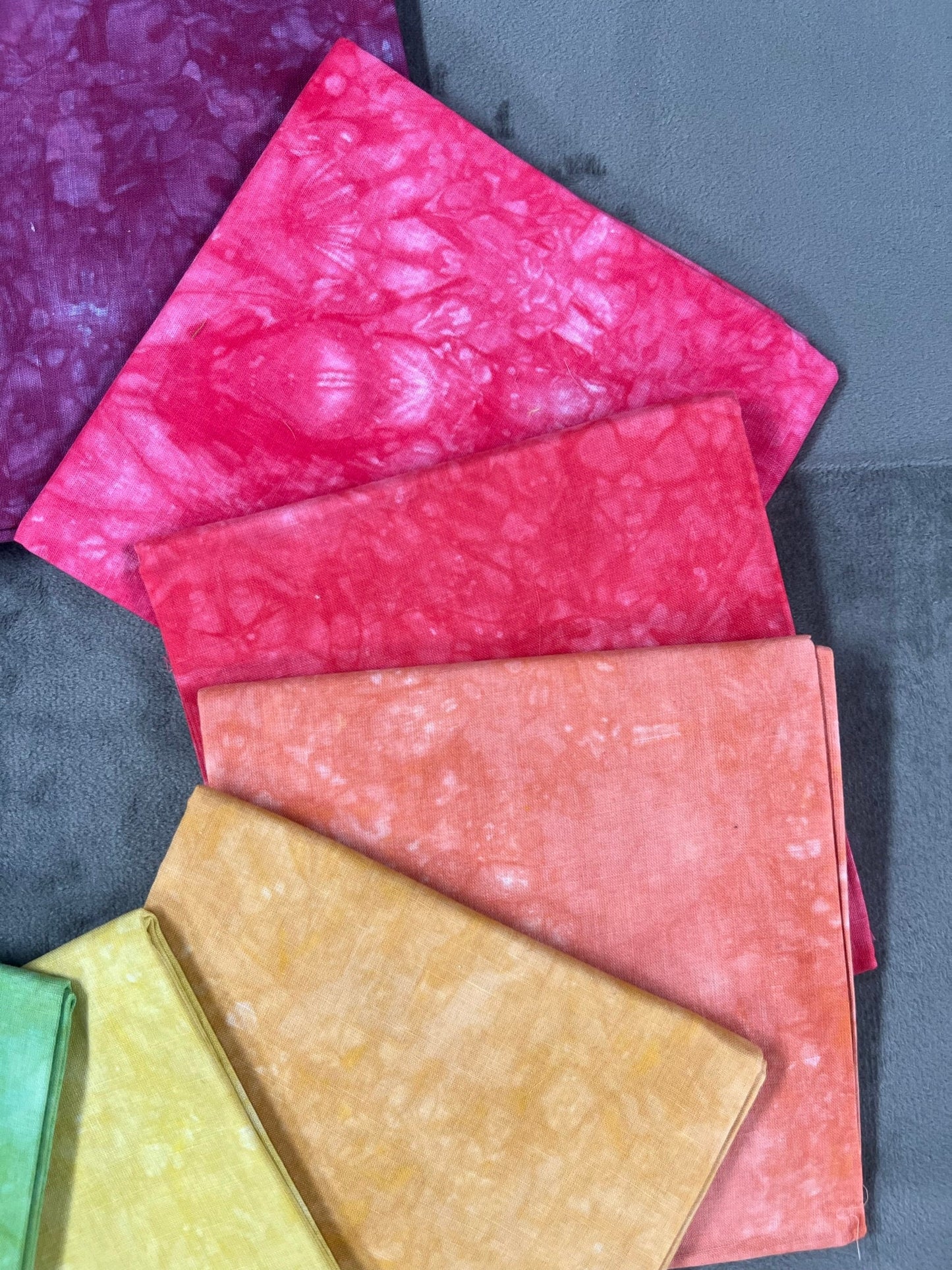 Hand Dyed Fabric - by Ruby Rose - Sherbet